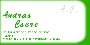 andras csere business card
