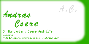 andras csere business card